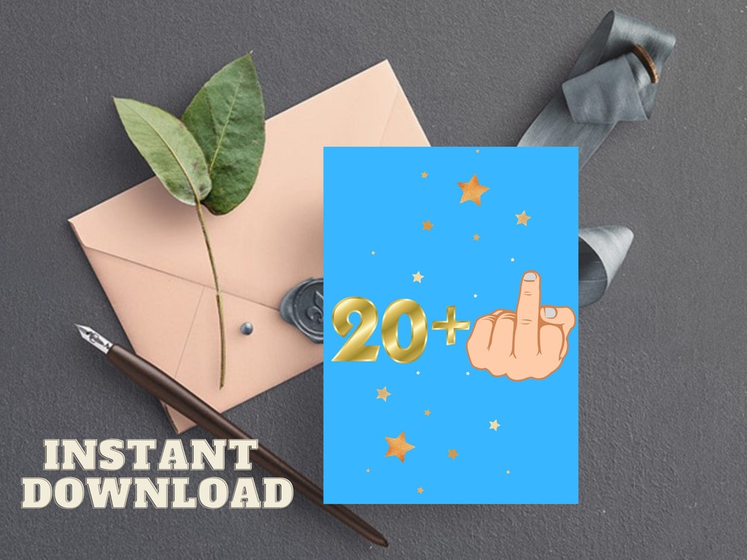 Funny 21st Birthday Card PRINTABLE Funny Birthday Card for - Etsy