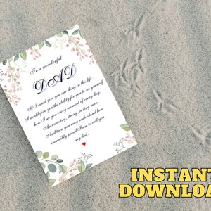 Dad Meaningful Birthday Card - Dad Birthday PRINTABLE Card - Dad birthday gift