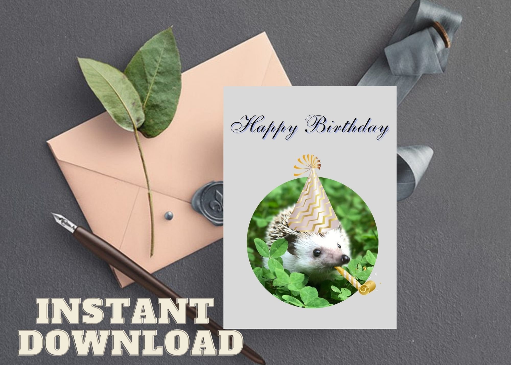 Hedgehog Birthday PRINTABLE Card - Funny Animal Birthday Cards ...