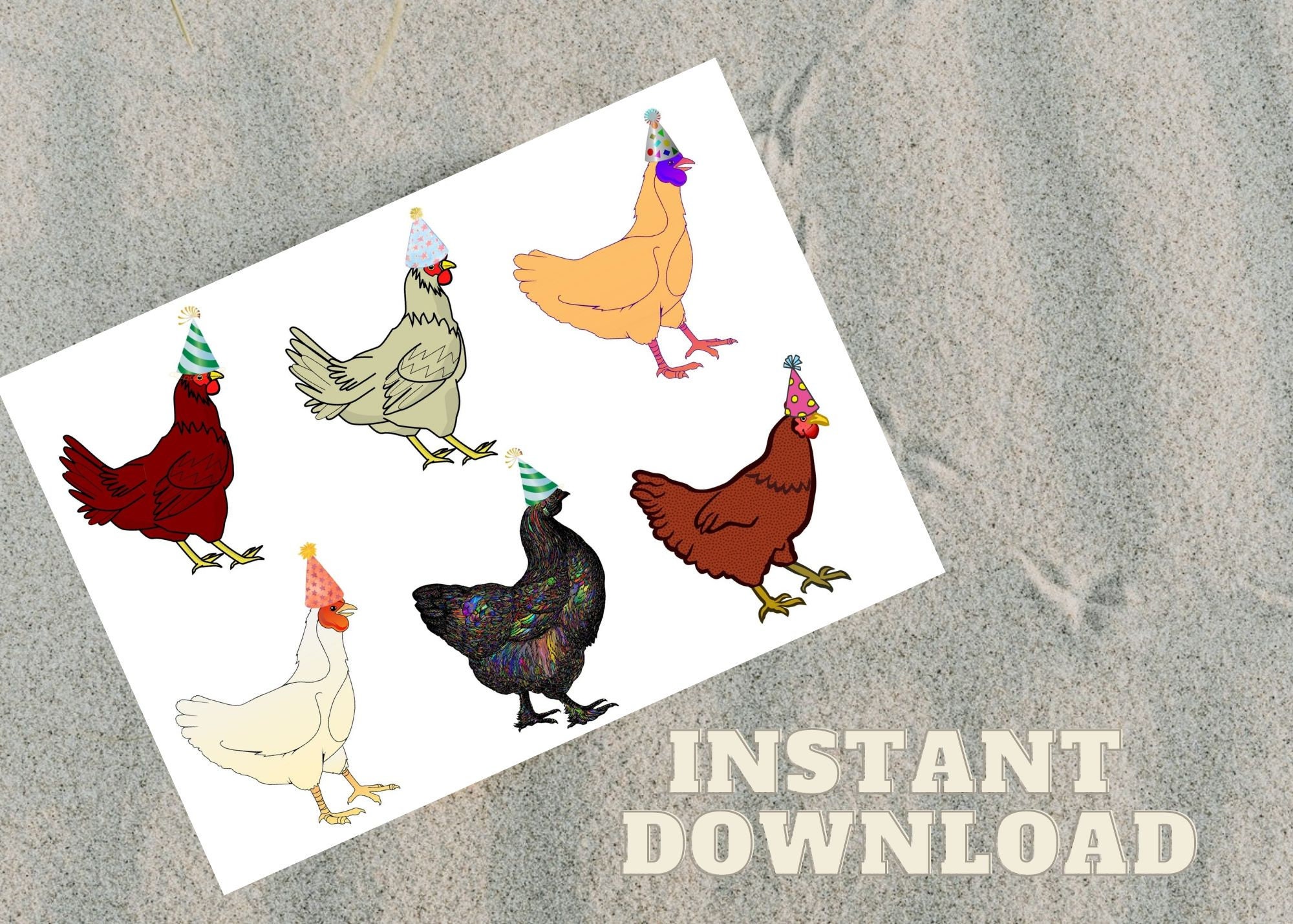 Birthday Chickens Card : Illustrated Printable Birthday Cards With ...