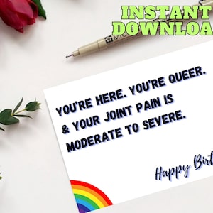 "Lustiges alles Gute zum Geburtstag Gay - Queer immer älter werdende Gelenk-Farbe - LGBTQI + Regenbogen Mafia Gay lesbisch Geburtstag Pansexuell Geburtstag