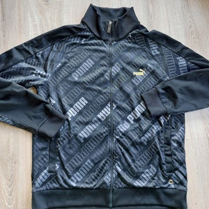 Vintage 90s PUMA Men&#39;s Tracksuit Top Sweater Sweatshirt Jacket Rare Find