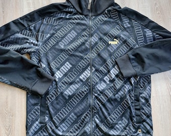 Vintage 90s PUMA Men&#39;s Tracksuit Top Sweater Sweatshirt Jacket Rare Find