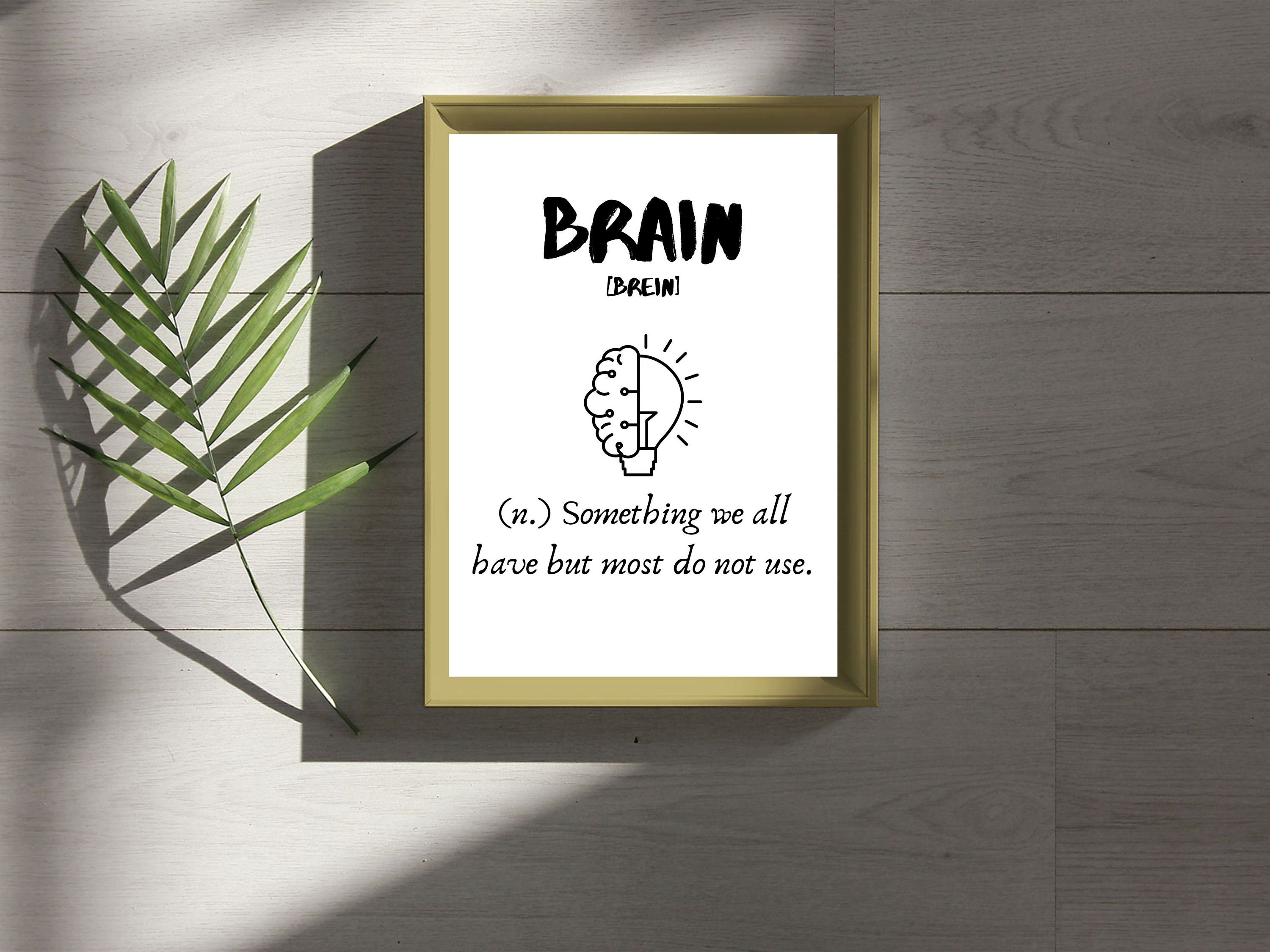 Funny Dictionary Definition PRINTABLE Brain Print Art Funny - Etsy