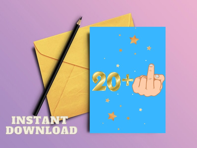 Funny 21st Birthday Card PRINTABLE Funny Birthday Card for - Etsy
