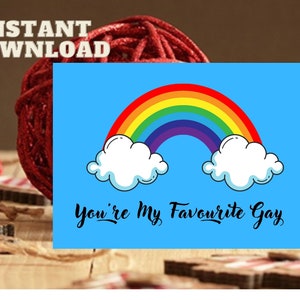 Tarjeta gay divertida, tarjeta de cumpleaños gay imprimible, tarjeta para un amigo gay, tarjeta LGBT, tarjeta de cumpleaños lésbica, tarjeta de cumpleaños gay, tarjeta arcoíris