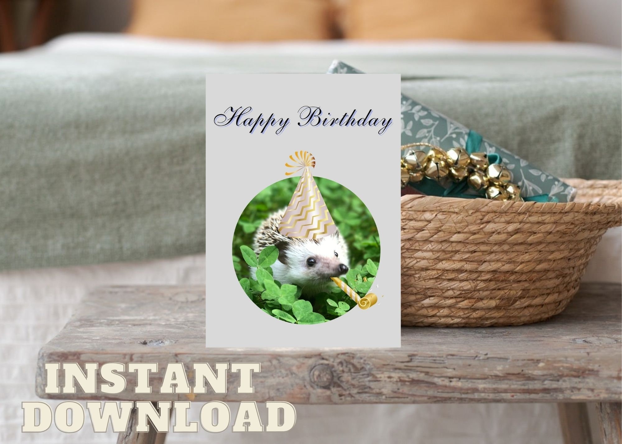 Hedgehog Birthday PRINTABLE Card - Funny Animal Birthday Cards ...