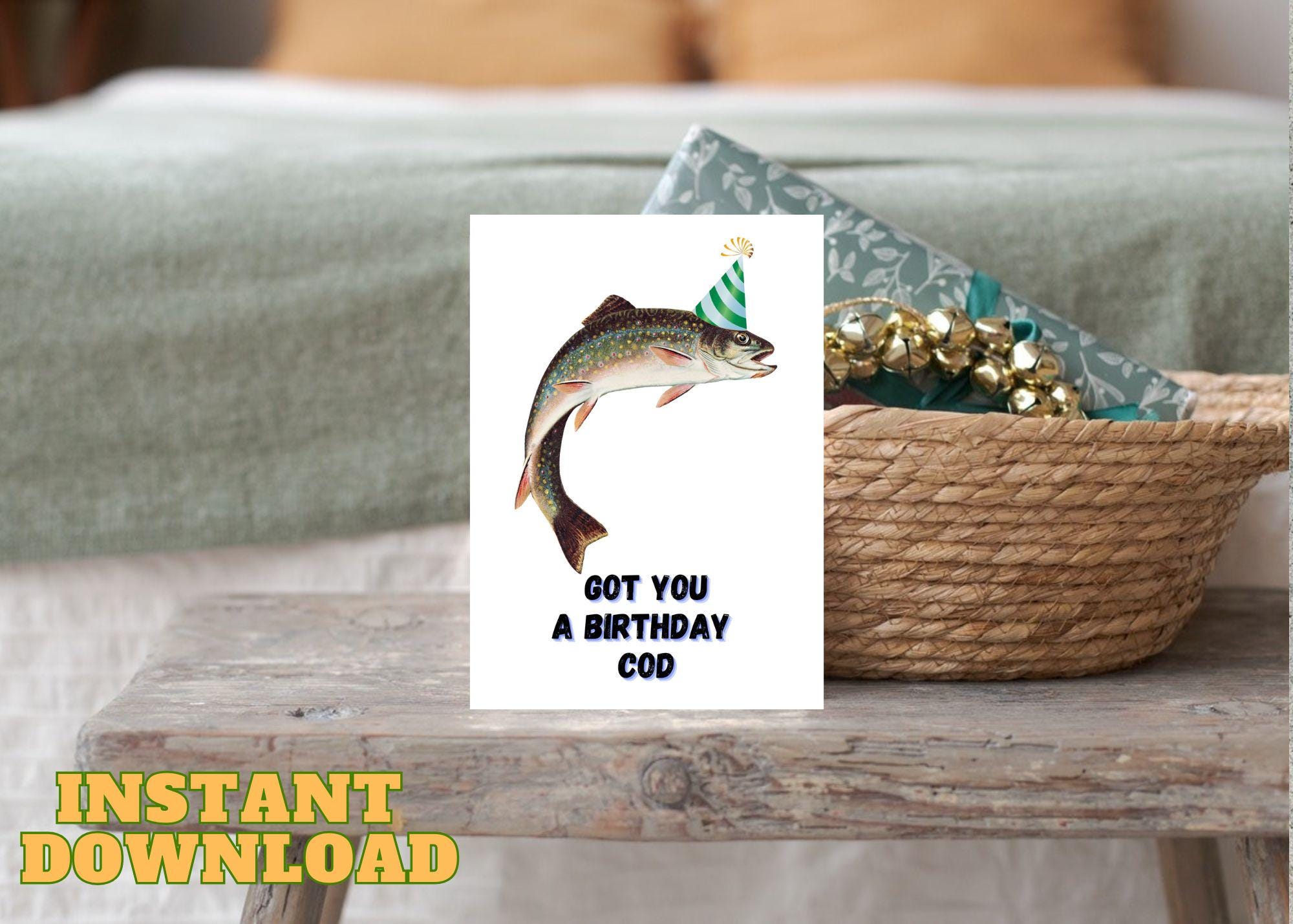 Pun Birthday Card / I Got You a Birthday Cod / Hilarious Card / Funny ...