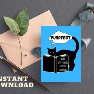 Cat birthday card PRINTABLE, Cat owner card, Funny birthday card, Cat lover card, Cat owner card, Black cat card, Humorous cat card