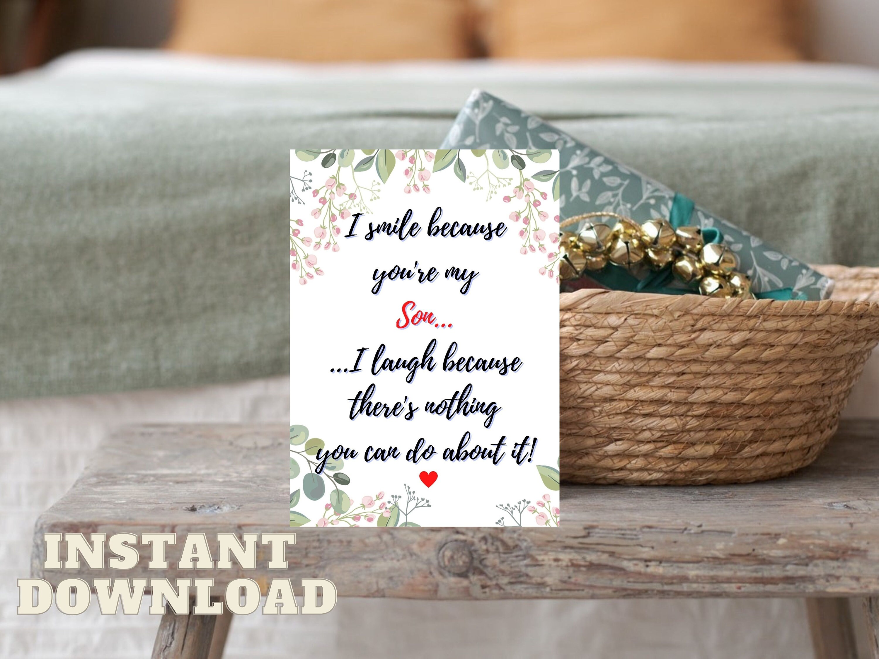 Son Birthday PRINTABLE Card, Card for Son, Son's Birthday Card ...