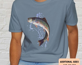 Vintage Trout Fish Shirt: Retro Fishing Graphic Tee