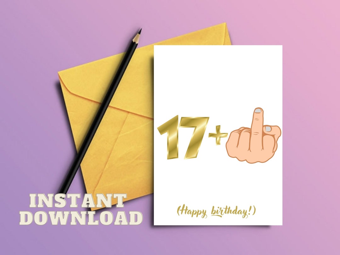 Funny 18th Birthday Card PRINTABLE, Funny Birthday Card for Brother ...