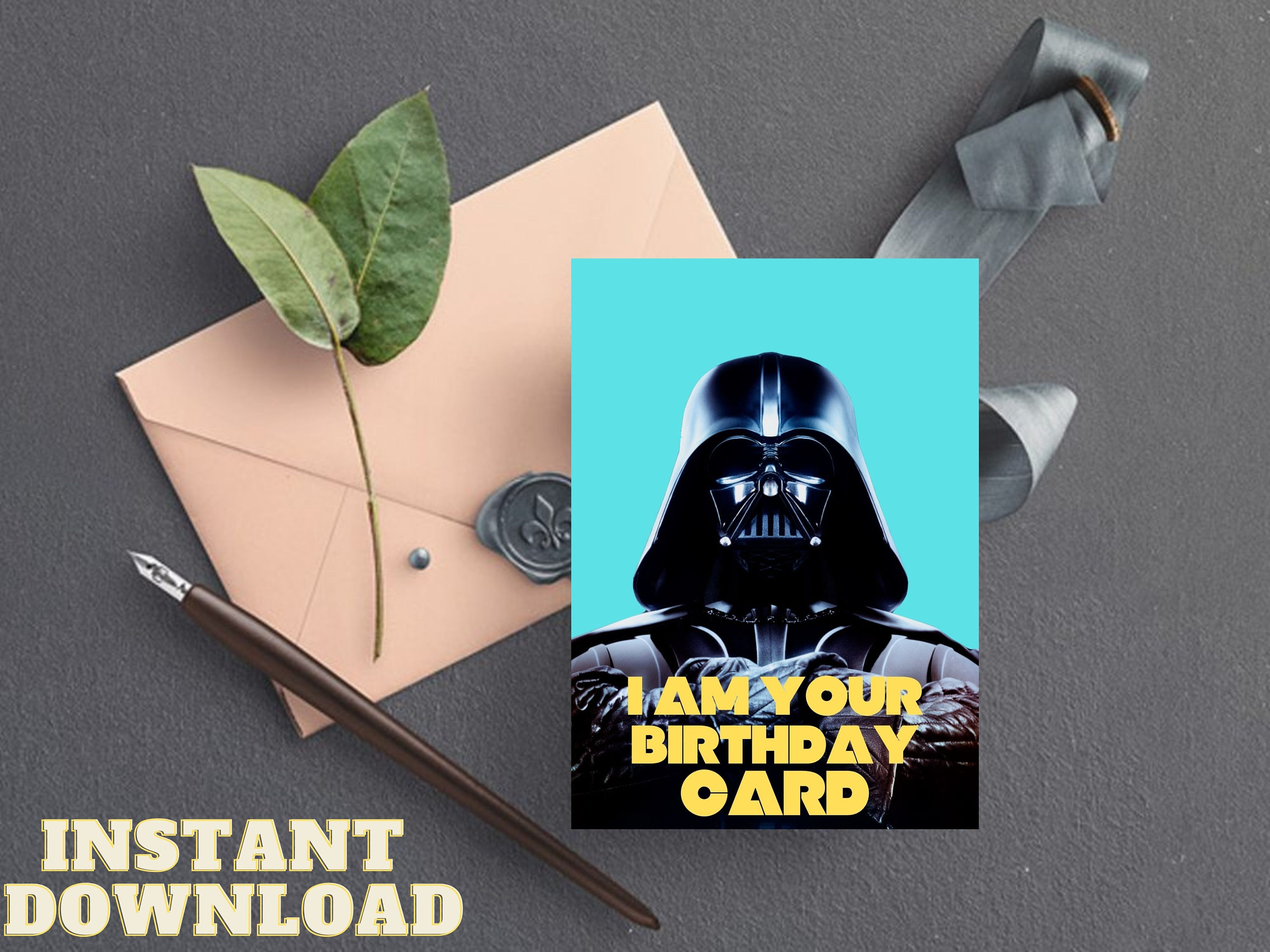 Star Wars PRINTABLE Birthday Card I Am Your Birthday Card Etsy