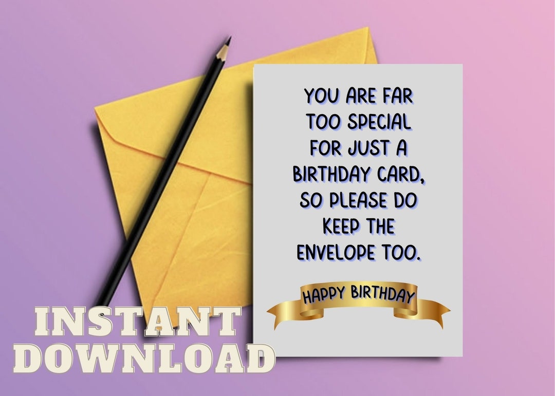 Funny Printable Birthday Card for Friend | INSTANT DOWNLOAD | - Etsy