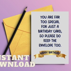 Divertente biglietto di auguri di compleanno stampabile per un amico / DOWNLOAD IMMEDIATO /