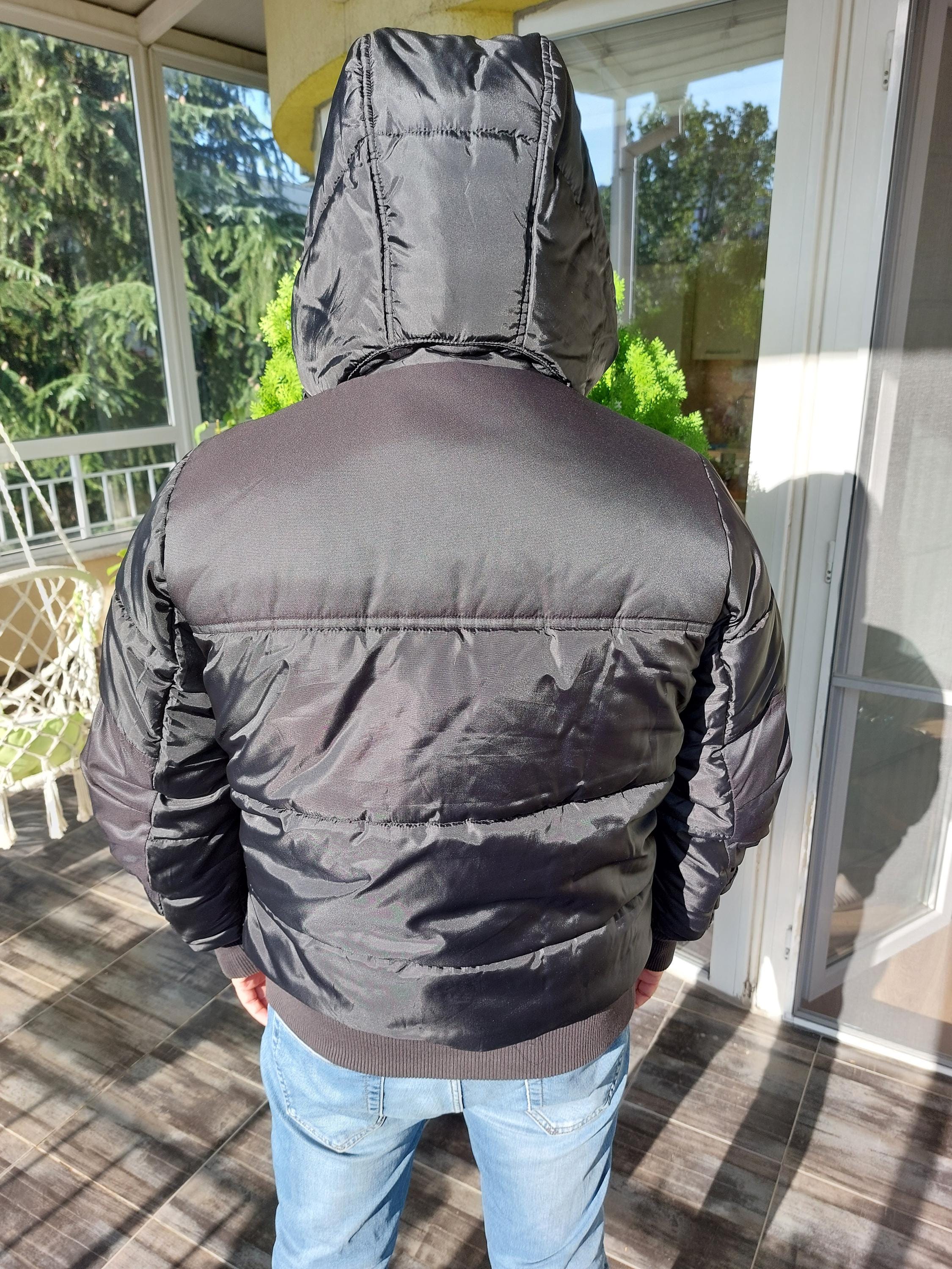 G-STAR RAW Whistler HDD Bomber Quilted Hooded Jacket Black