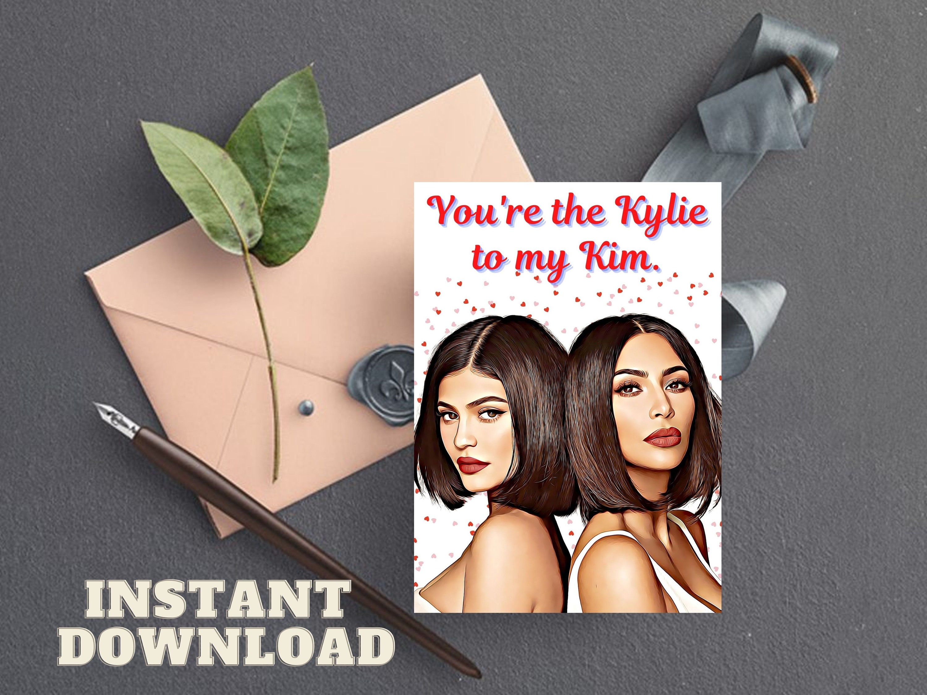 Kardashian inspiriert Karte Kylie Jenner Karte druckbare | Etsy