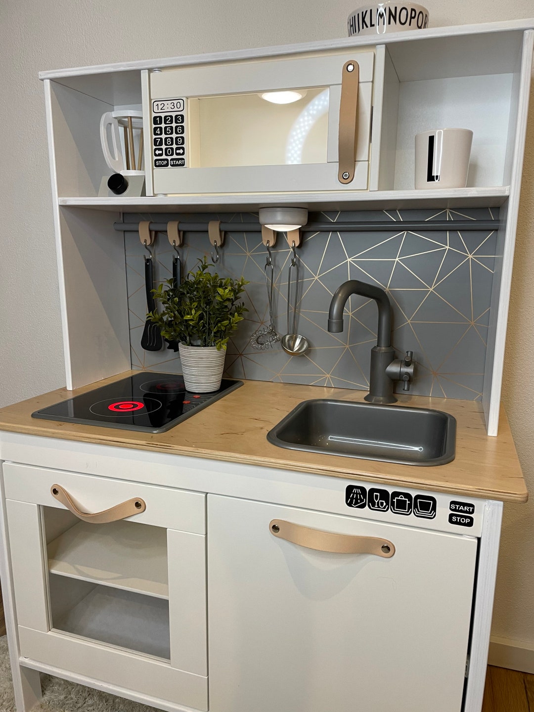 Complete Back Wall Tile Mirror Duktig Children's Kitchen Graphic Design