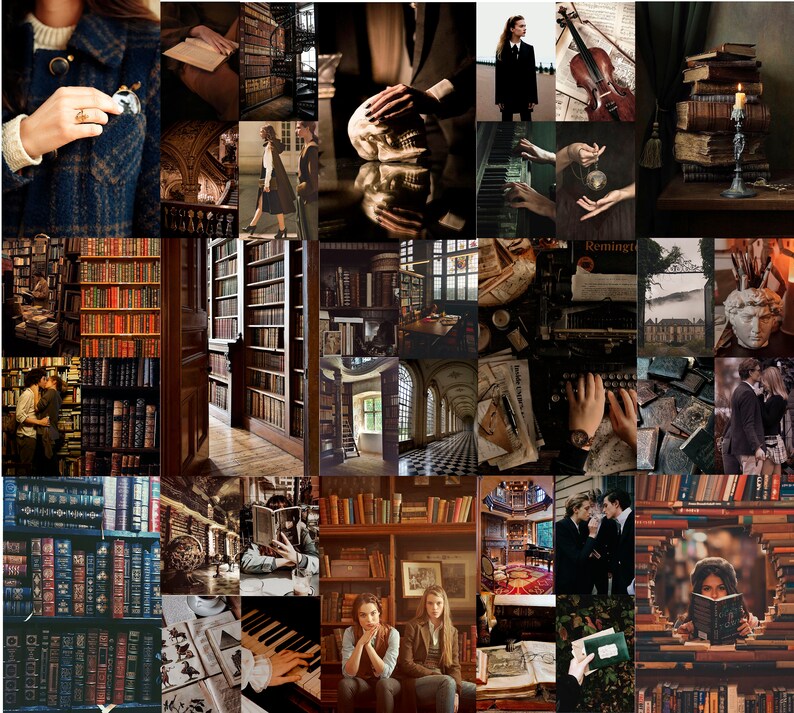 Dark Academia Aesthetic 40 Pcs Wall Collage Kit Room Decor - Etsy