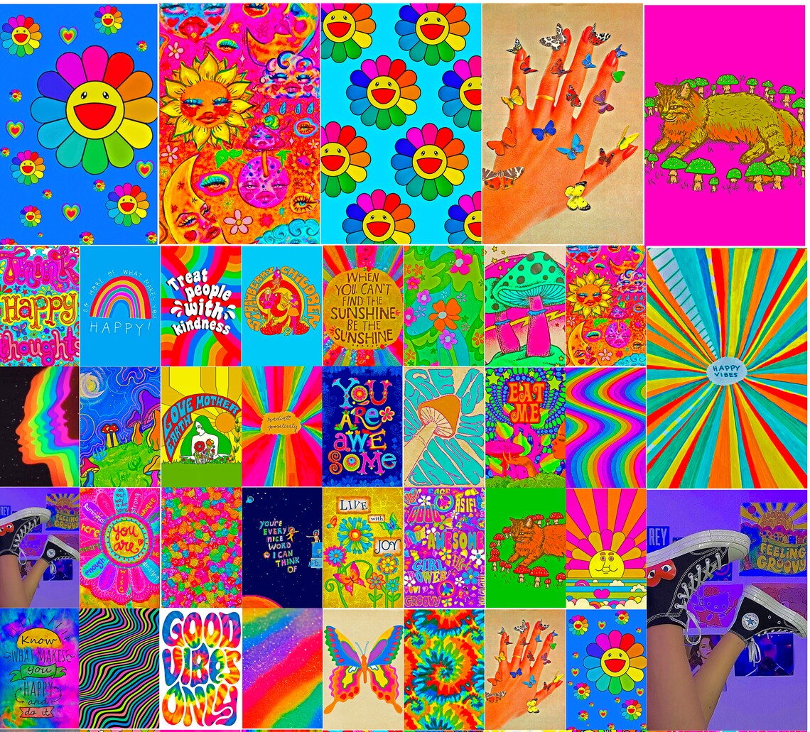 Indie Aesthetic Wall Collage Kit 75 25 Pcs Room Decor Etsy