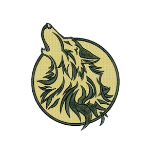 Wolf embroidery design files for machine embroidery.