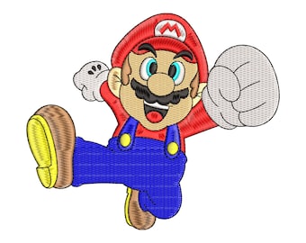 Mario embroidery design files for machine embroidery.