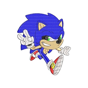 Sonic the Hedgehog embroidery design files for machine embroidery.