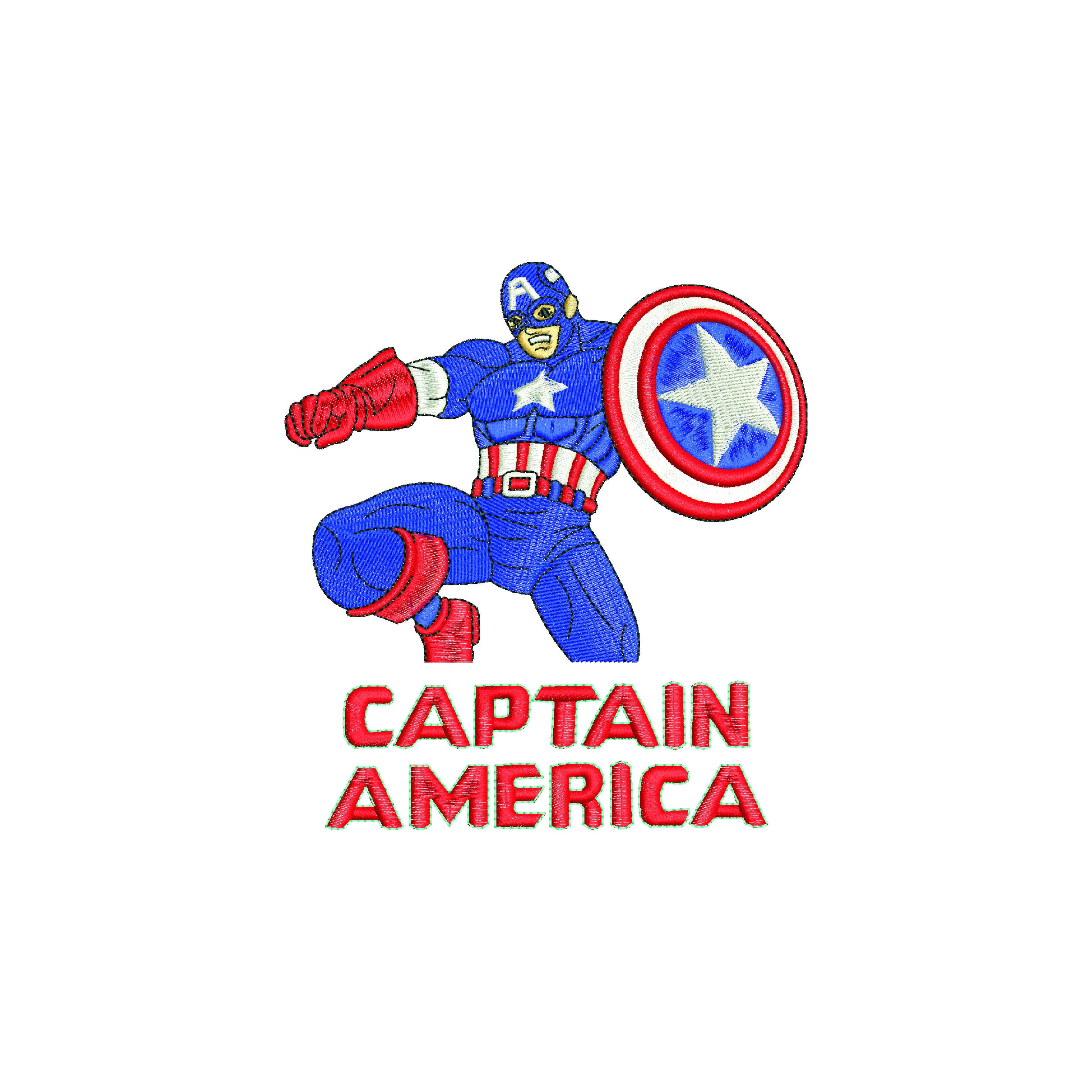 Captain America Embroidery Design Files For Machine Etsy Australia