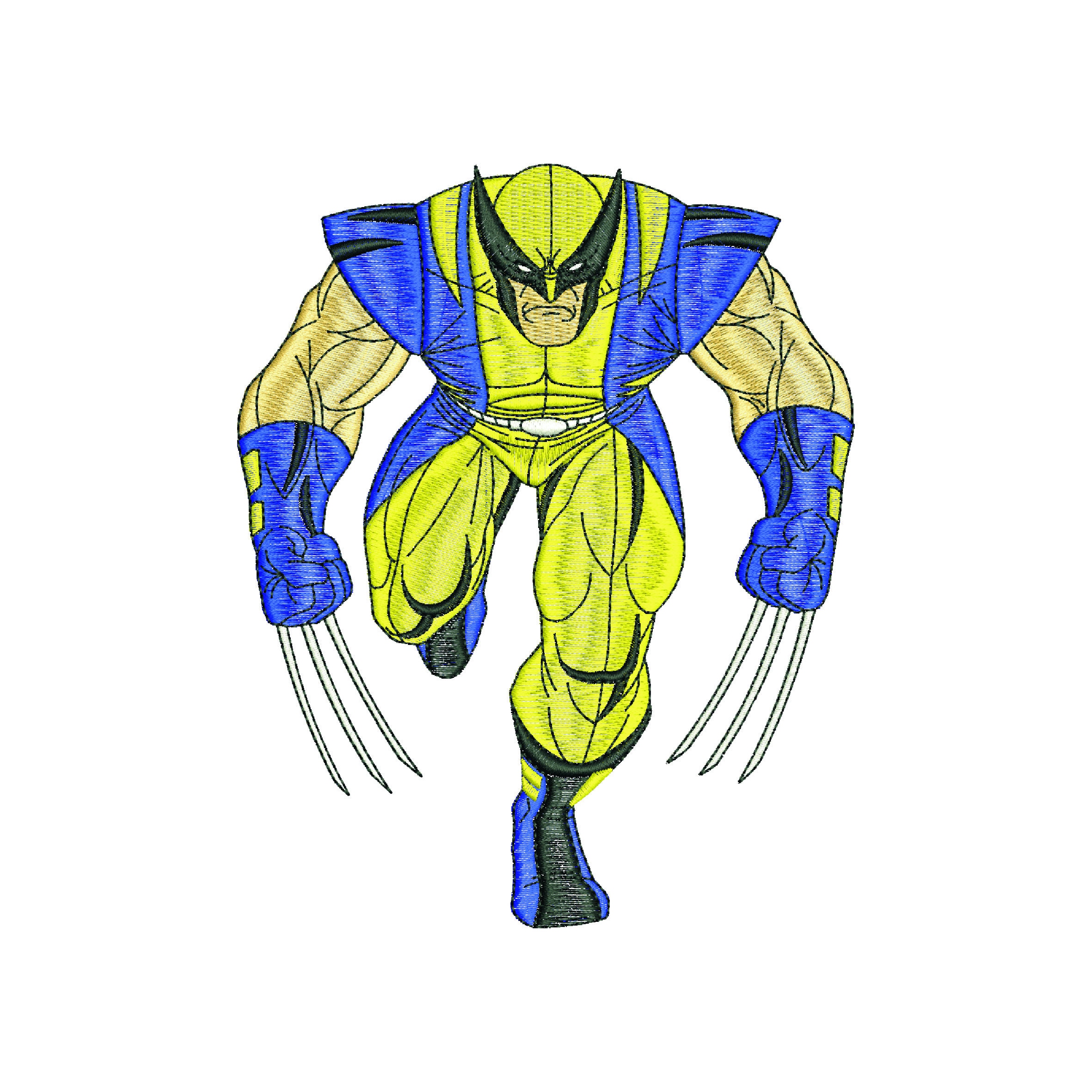 Wolverine embroidery design files for machine embroidery.
