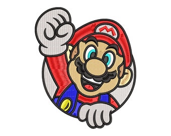 Archivos de diseño de bordado de Mario bros para bordado a máquina.