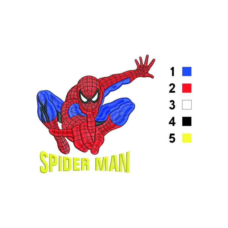 Spiderman Embroidery Design Files for Machine Embroidery. Etsy Canada