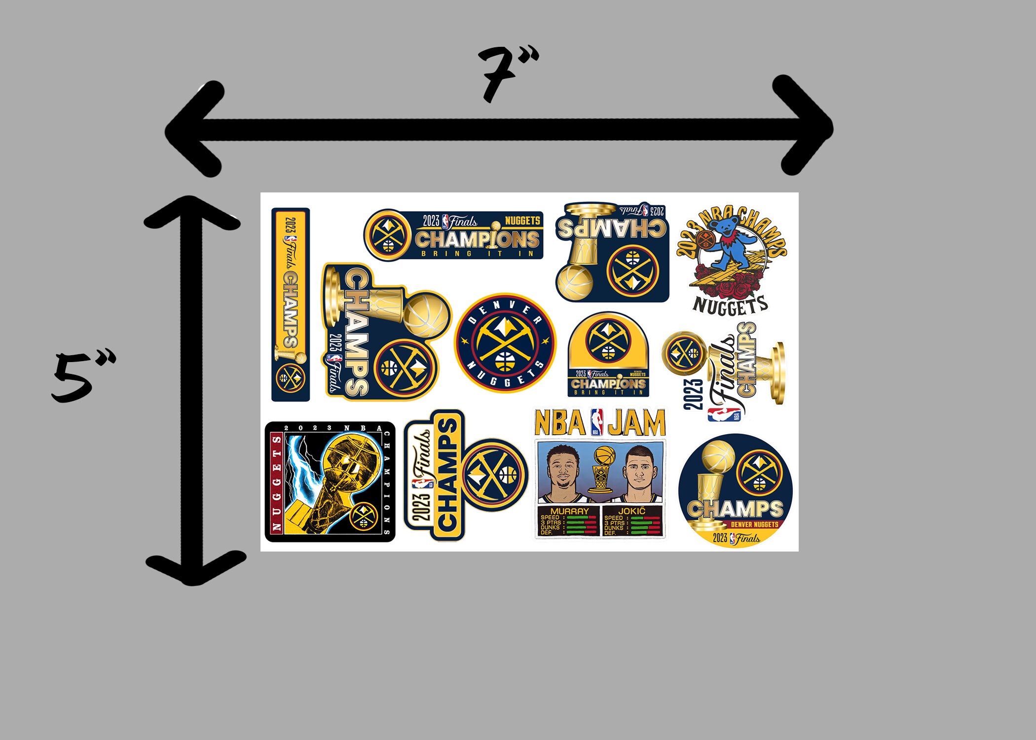 Denver Nuggets 2023 Finals & Champions Patch Collection Custom Jersey