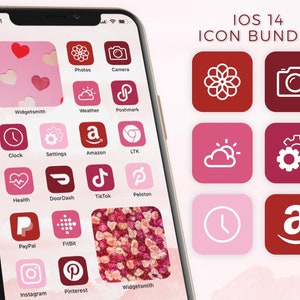 Valentines Day App Icons | Pink iOS 14 Icons | iOS 14 Aesthetic | iPhone Icons
