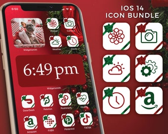 Christmas iOS 14 Icons | Christmas App Icons | iOS 14 Aesthetic | iPhone Icons