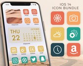 iOS 14 Icons Yellow | iOS 14 Aesthetic | Fall App Icons | iPhone Icons | Boho