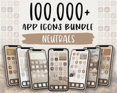 100,000+ iOS 14 Icons | Neutral App Icons | iPhone App Icons | iOS 14 Aesthetic