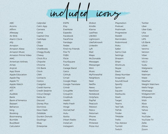 iOS 14 Icons Blue Blue App Icons iOS 14 Aesthetic iPhone Icons