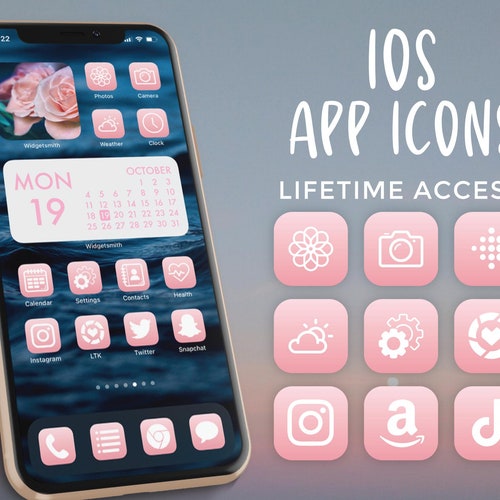 Ios 14 Icons Dusty Blue Blue App Icons Ios 14 Aesthetic Etsy