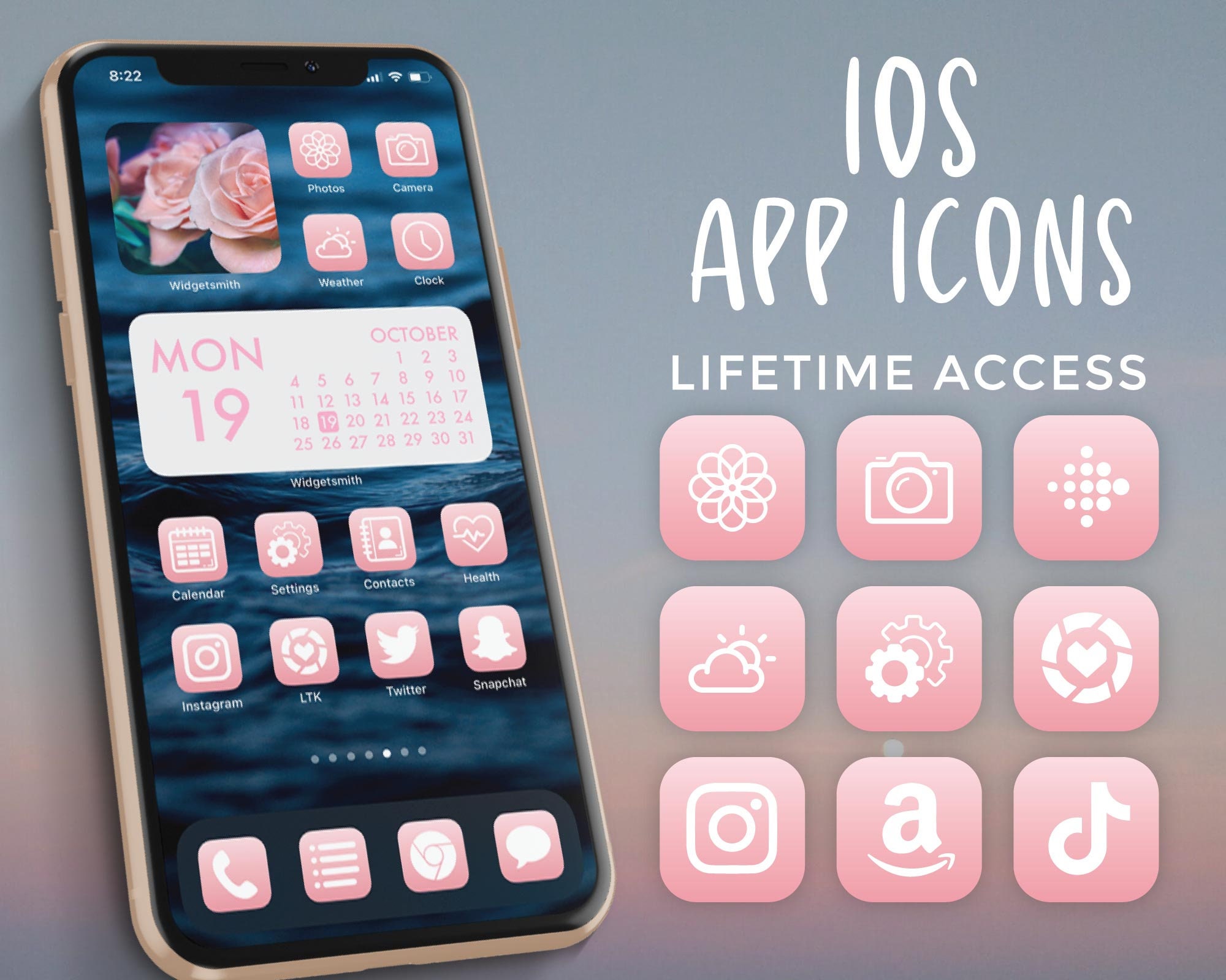Ios 14 Icons Pink Pink App Icons Ios 14 Aesthetic Iphone Etsy