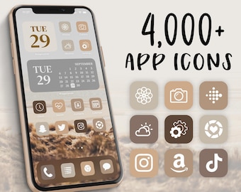 iOS 14 Icons Neutral | iOS 14 Aesthetic | Neutral App Icons | iPhone Icons