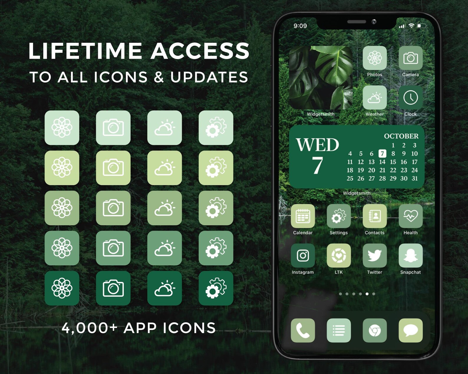 Ios 14 Icons Green Green App Icons Ios 14 Aesthetic Etsy