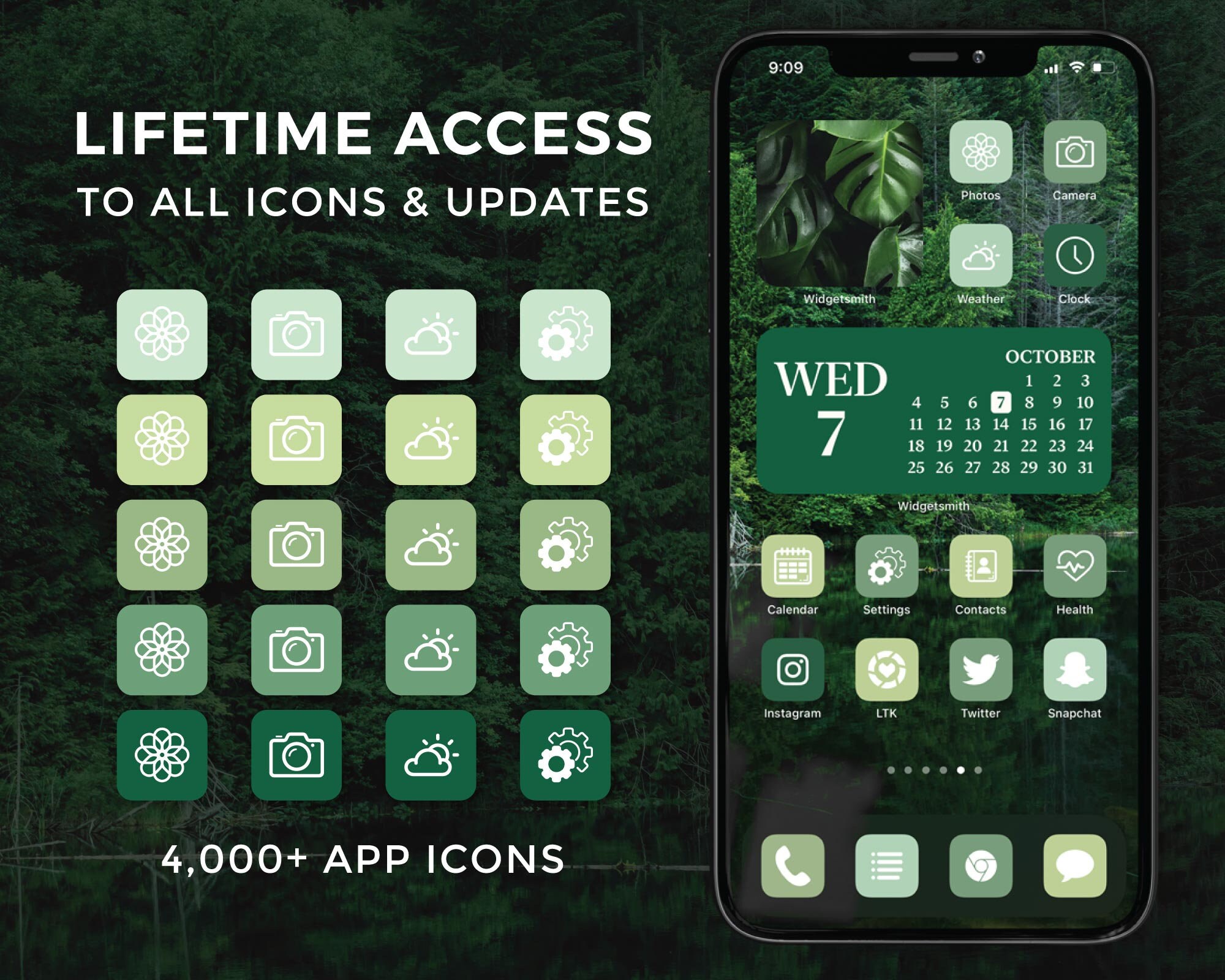Ios 14 Icons Green Green App Icons Ios 14 Aesthetic Etsy