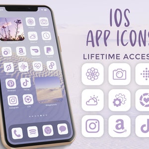 iOS 14 Icons Purple | Purple App Icons | iOS 14 Aesthetic | iPhone Icons
