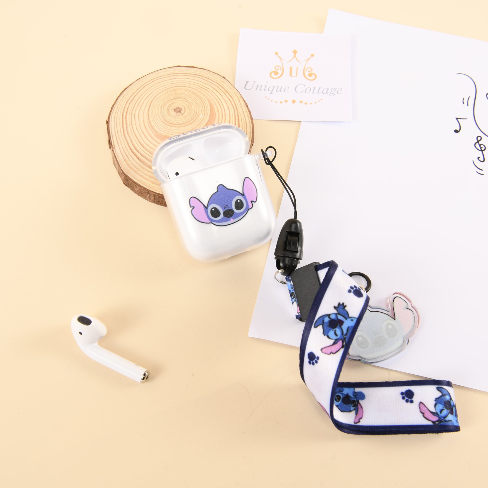 Hangable Stitch Airpods CaseStitch Airpods CaseAirpod Case Etsy