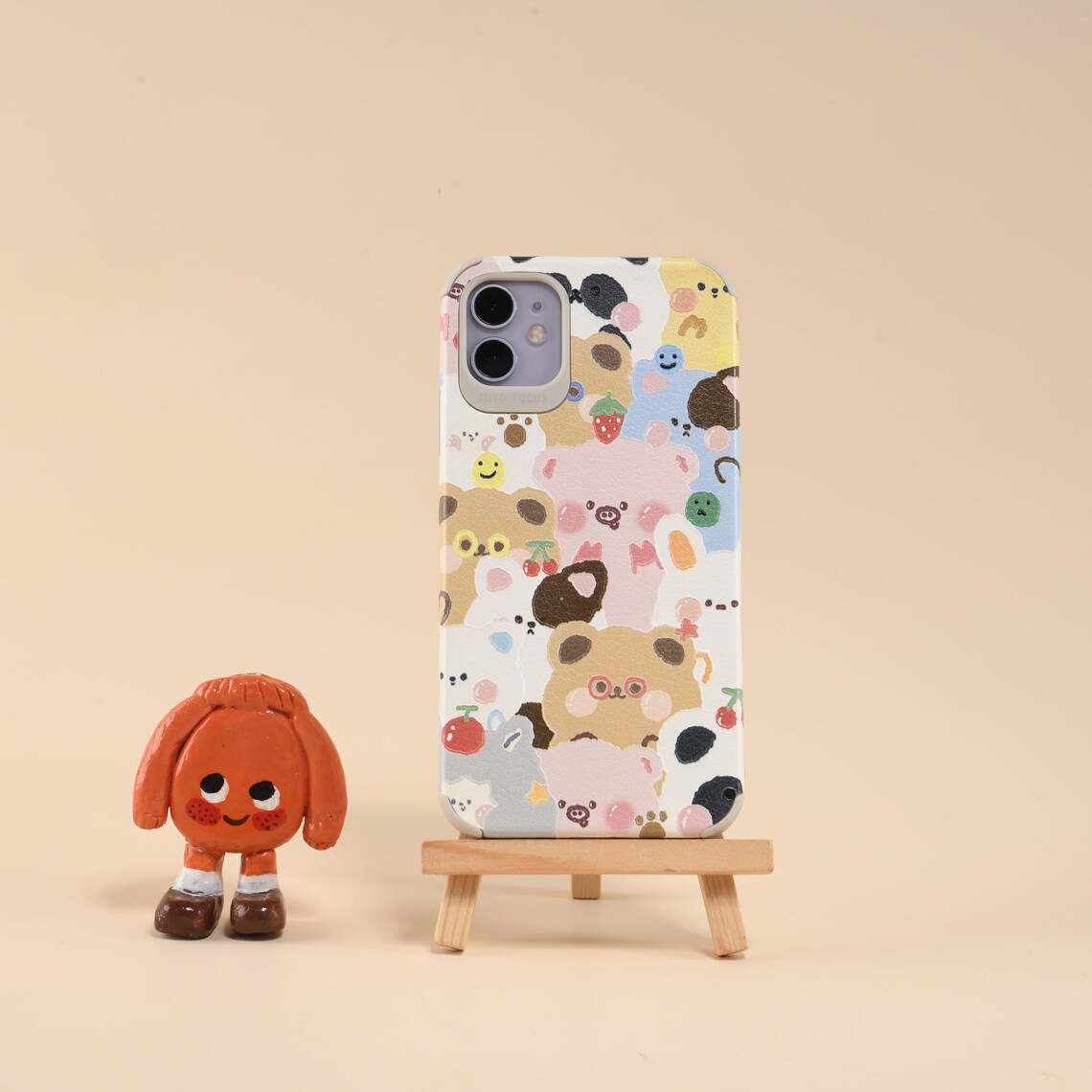 Cute Teddy Bear iPhone case For 11 Animal phone case Pink Etsy