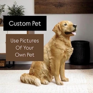 Customised Dog Statue, Pet Memorial Dog Personalised Marble Dust Sculpture, Statues Gift for Loved Ones, Birthday Gifts, Christmas Gifts