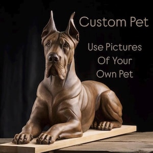 Customised Dog Statue, Pet Memorial Dog Personalised Marble Dust Sculpture, Statues Gift for Loved Ones, Birthday Gifts, Christmas Gifts