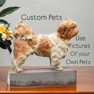 Customised Dog Statue, Pet Memorial Dog Personalised Marble Dust Sculpture, Statues Gift for Loved Ones, Birthday Gifts, Christmas Gifts