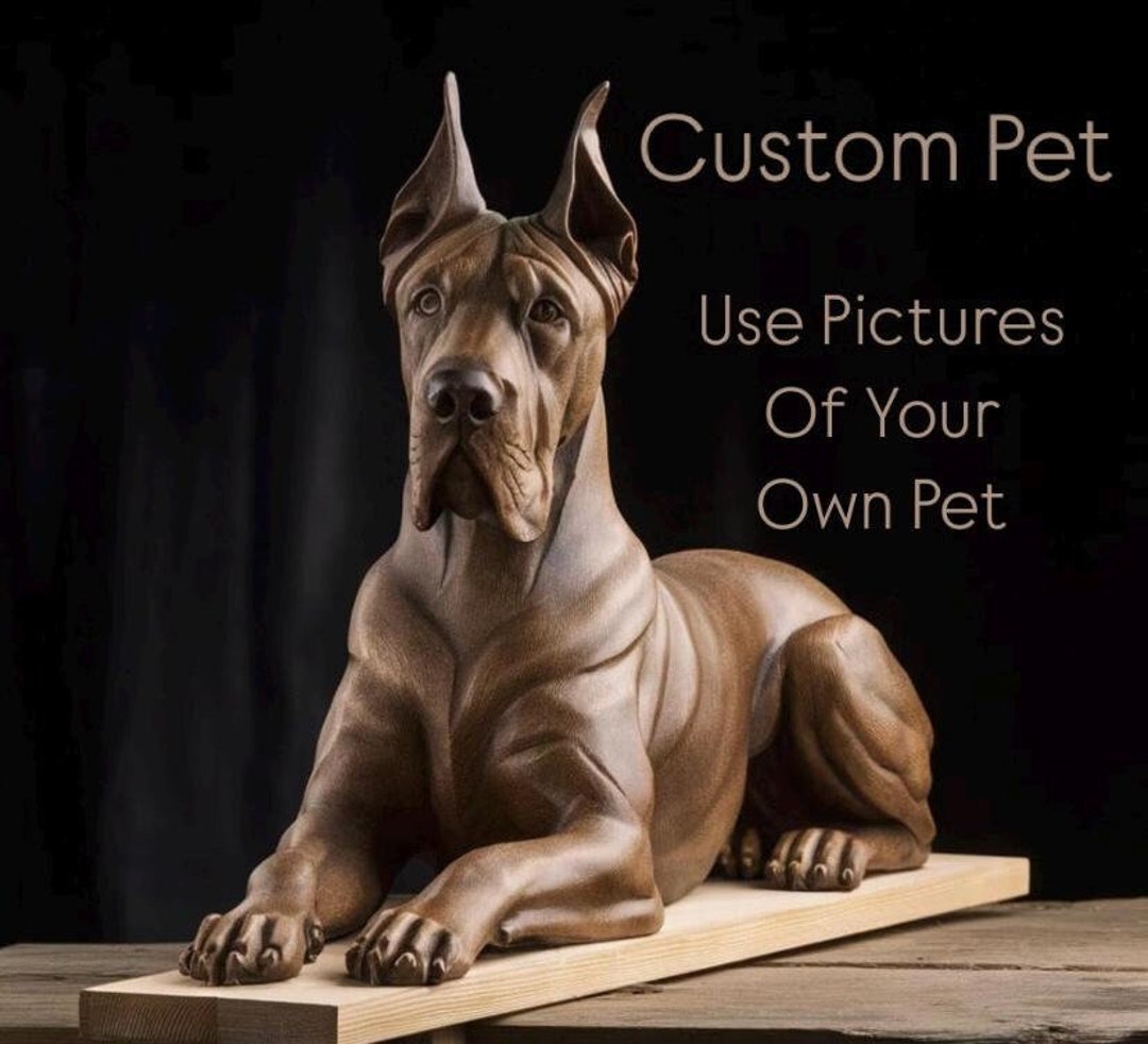 Personalized Pet Sculpture From Photo, Custom Lifesize Dog Memorial ...