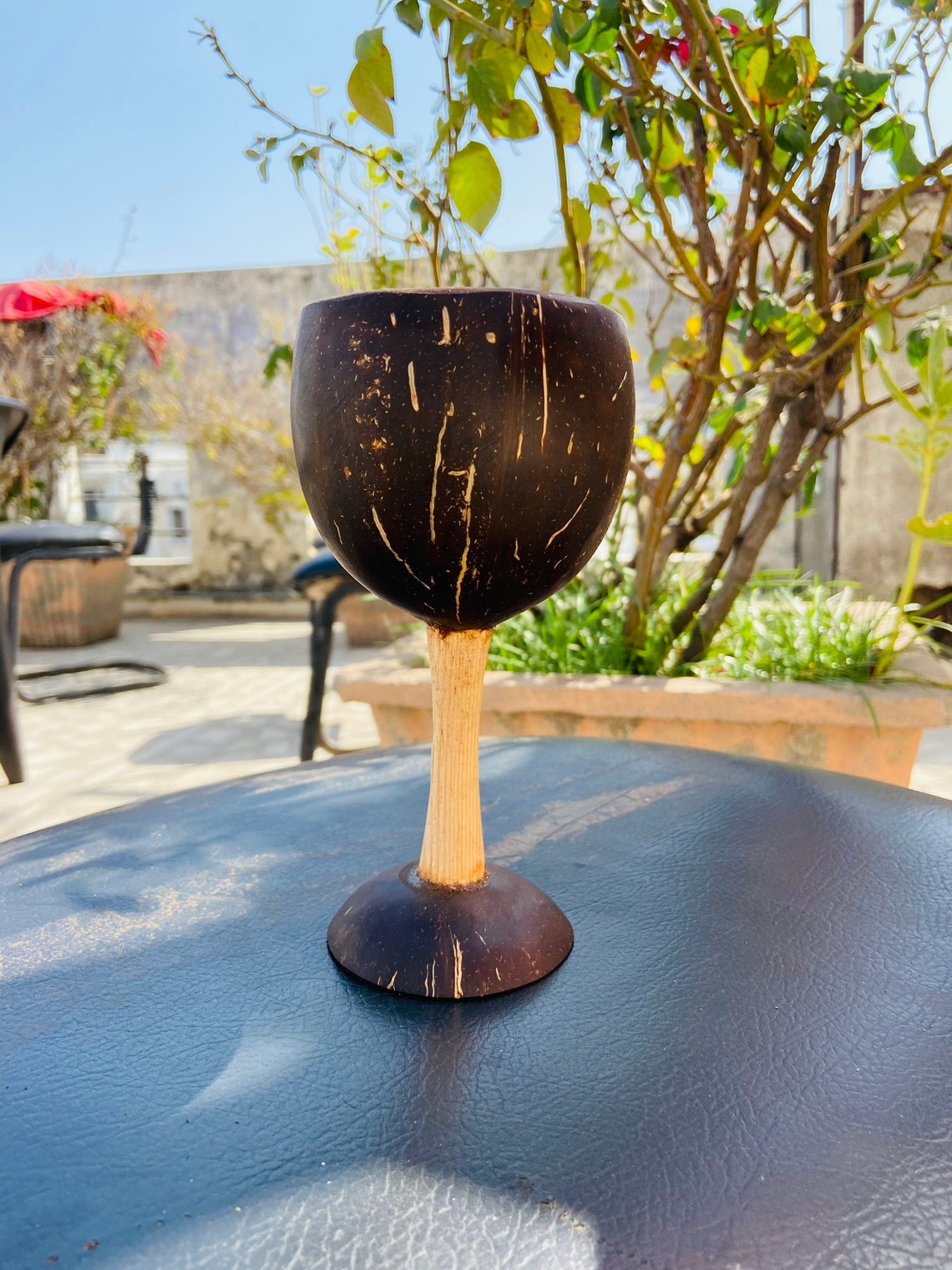 Set of 2 Coconut Shell Wine Glasses l Barware l Handmade l Etsy